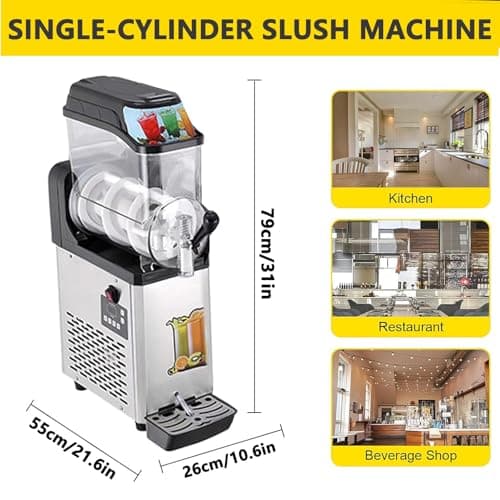 RoyceBee Machine à Margaritas Fraîches Autonettoyante pour la Maison, RoyceBee Machine à GranitéS sans Glaçons pour Prof