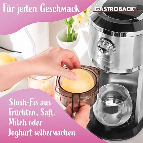 Machine à granité GASTROBACK pour la maison - Épaisseur de râpe et quantité de remplissage réglables - Pour cocktails gl