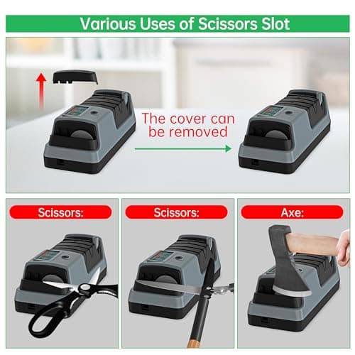 <think>
Okay, I need to optimize the product title for an electric knife sharpener using the given formula. The user wan