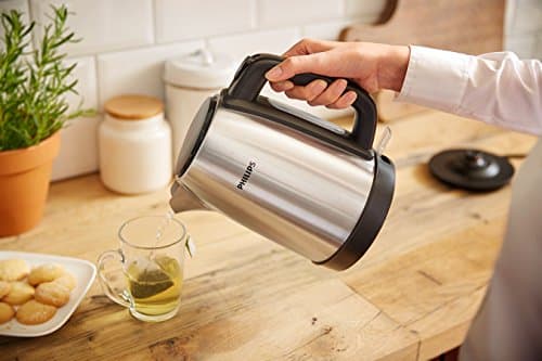 Philips Collection | Electrocoque Électrique Inoxydable 1,7L | Ébullition Rapide | Anti-Calcaire | Rotation 360° Sans Fi