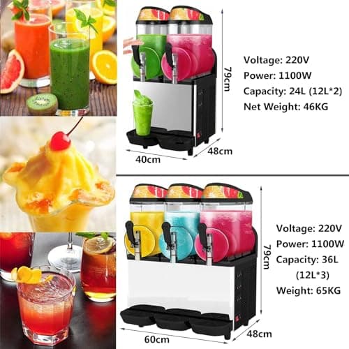 Machine À Granité GLJTUO, Broyeur Électrique Commerciaux Pour Glaces 36L, Idéal Pour Bars Et Parties Étivides