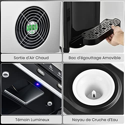 GOPLUS Machine à Glaçons 3 en 1, Fabrique à la Maison, Cuisiniers Professionals