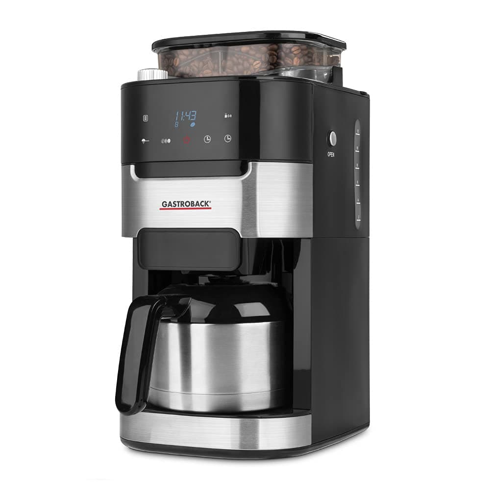 Gastroback Grind & Brew Pro Thermo Machine à café filtre 1 L pour amateurs de café haut de gamme à la recherche de struc