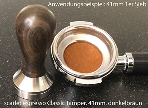Scarlet Espresso Tamper Classique avec Manche Ergonomique en Bois Précieux pour Baristas et Amateurs d’Expresso Parfait
