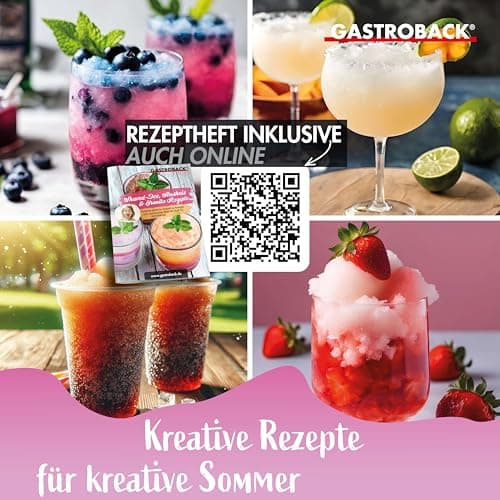 Machine à granité GASTROBACK pour la maison - Épaisseur de râpe et quantité de remplissage réglables - Pour cocktails gl