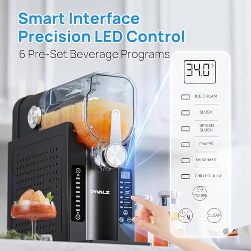 Machine à granité LED pour maison avec réservation, 6 programmes pour margaritas glacés