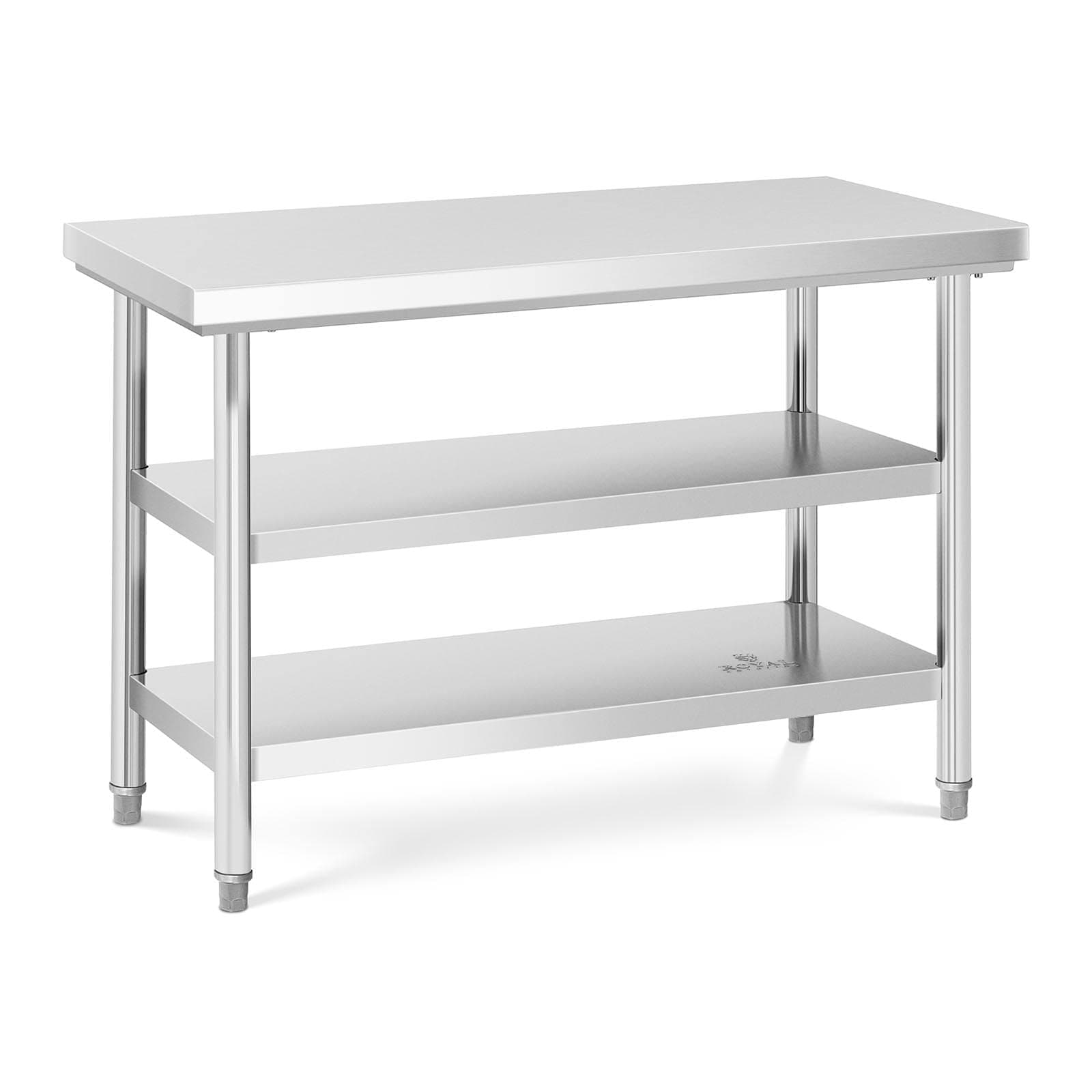 Table de travail Royal INOX 600 kg Max. Cuisine Professionnelle Formats (120x60cm) Niveaux Adaptables