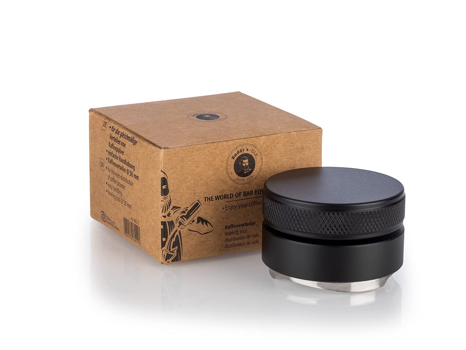 Buddy´s Bar - Distributeur à café Barista Edition | Ø 51 mm | Outil de Nivellement Café Expresso en Acier Inoxydable | A