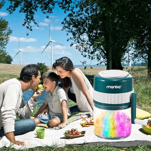 MACHINE À GLACE PILÉE MANBA - BROYEUR À GLACE PORTABLE HAUT DE GAMME SANS BPA + ATTRAITPOUR ADULTES + IDEAL POUR PARTIE