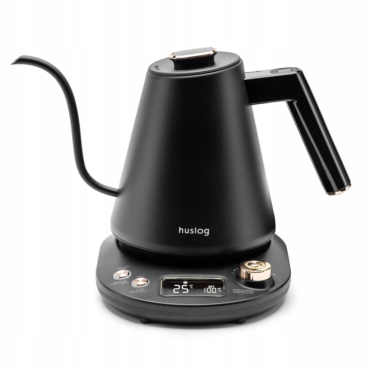 Bouilloire Huslog 1L Température Réglable Café Thé|Acier Inoxydable|Usage Domesticque|Vitesse Chauffage Rapide|Maintien