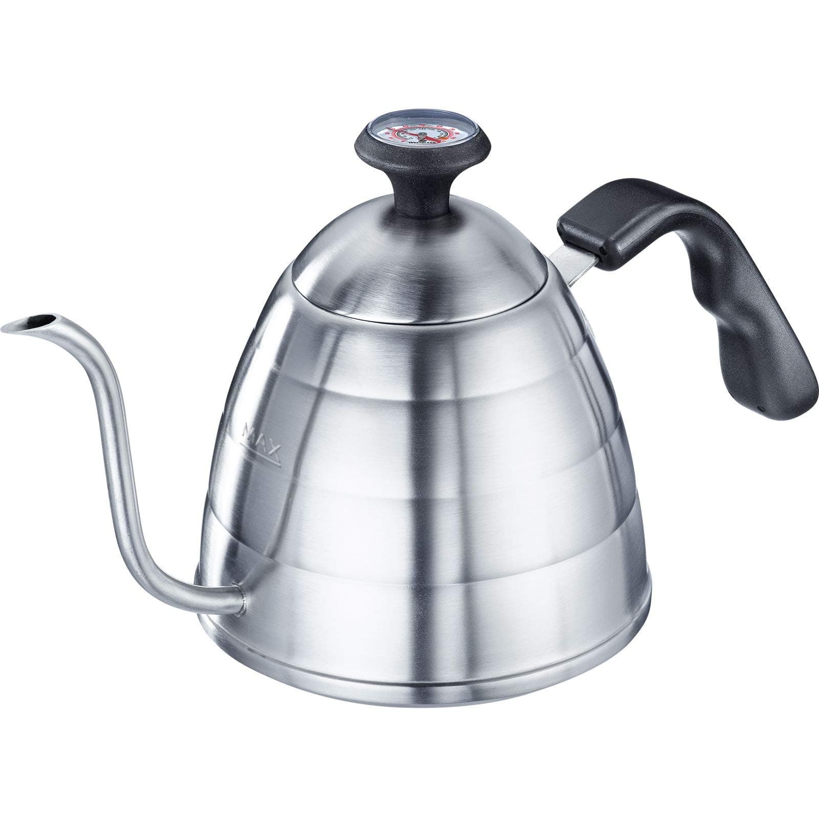 Westmark Brasilia Plus Carafe à Eau avec Thermomètre et Bras de Cygne, Compatible Induction, Acier Inoxydable 18/8, 2458