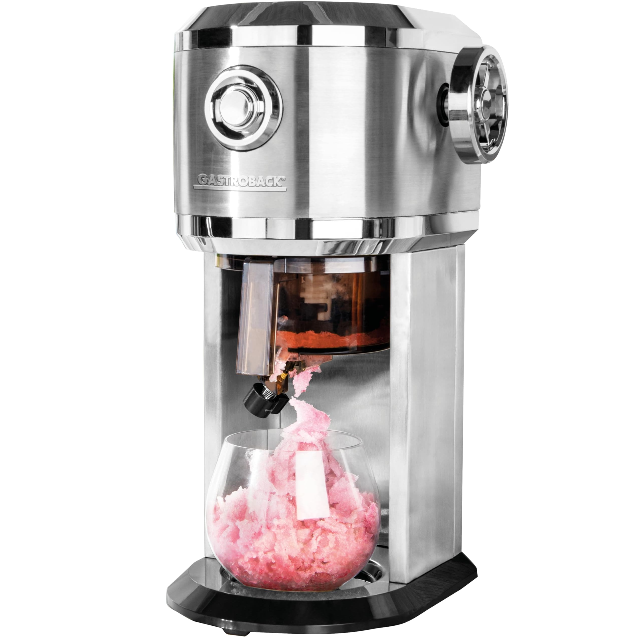 Machine à granité GASTROBACK pour la maison - Épaisseur de râpe et quantité de remplissage réglables - Pour cocktails gl