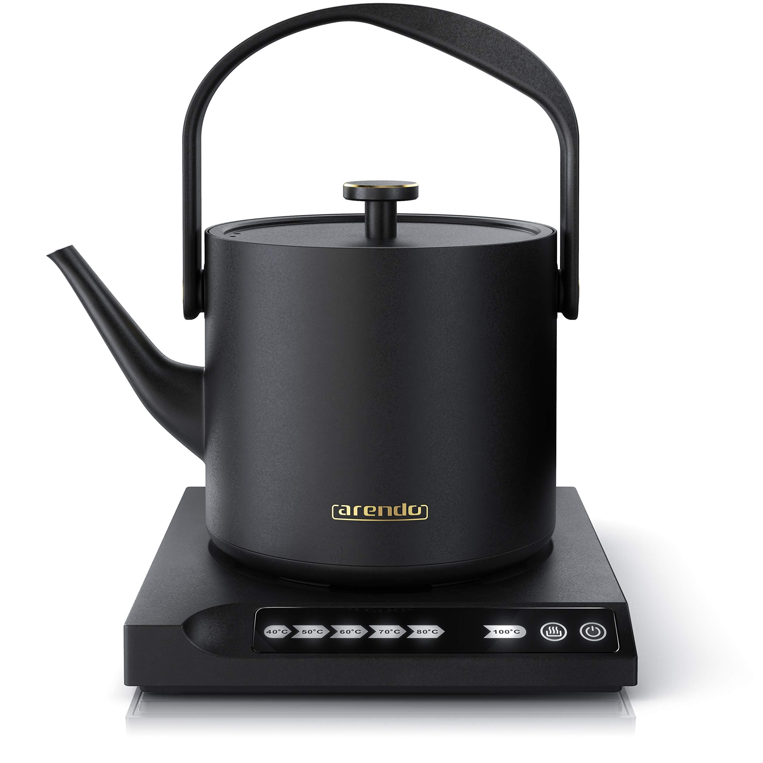 Bouilloire électrique Mizu 0,5 L - Glisser libre 360° - 7 températures - Acier inoxydable - Sécurité surchauffe - Sans B