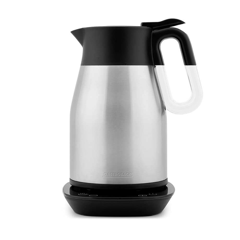 Gastroback 42426 Thermos Bouilloire Design Avancée en Acier Inoxydable 1.7L Noir pour Cuisine Élégante