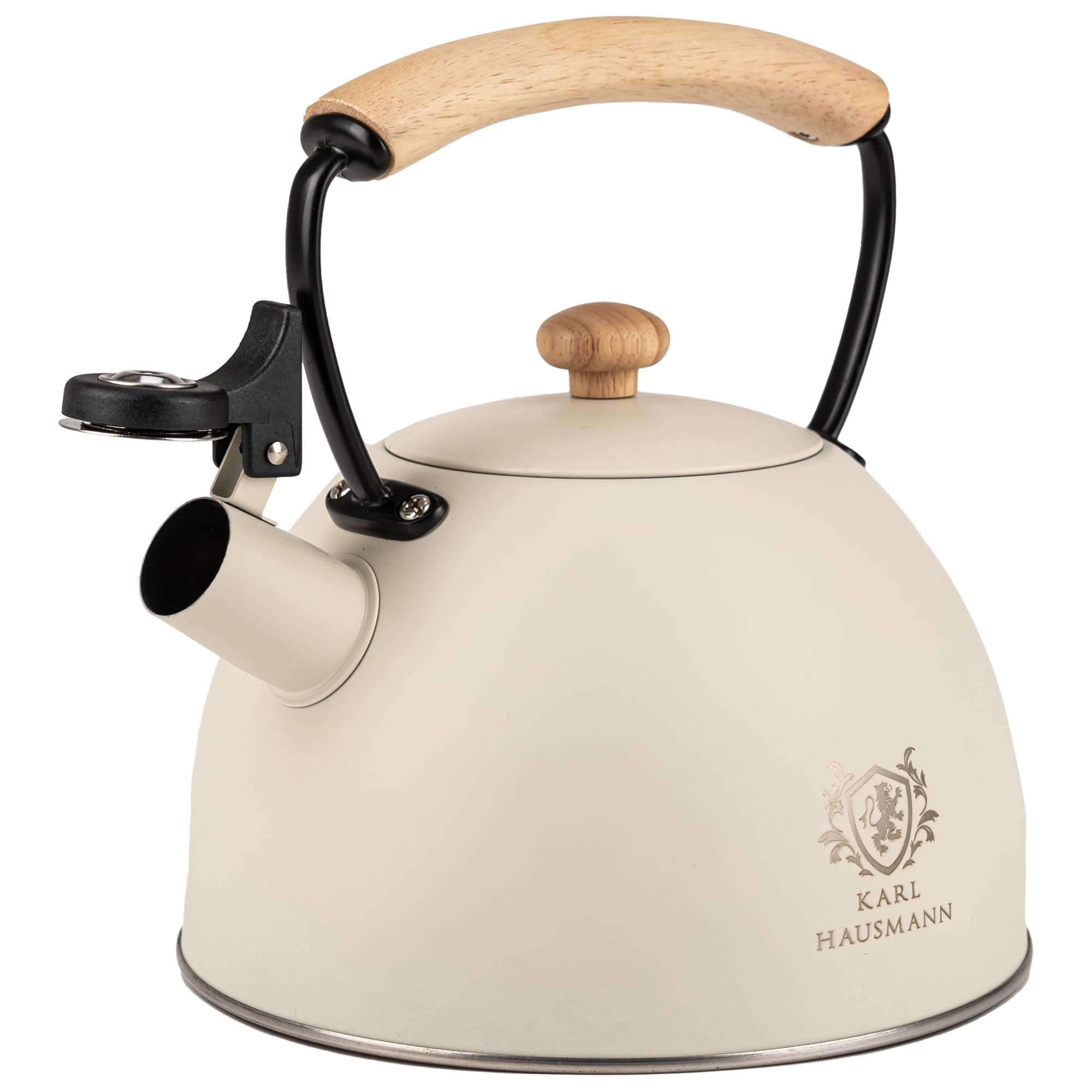 KARL HAUSMANN Bouilloire Inox Sifflante - |5L Bouilloir Traditionnel Rétro - Poignée Résistante à la Chaleur Induction/G